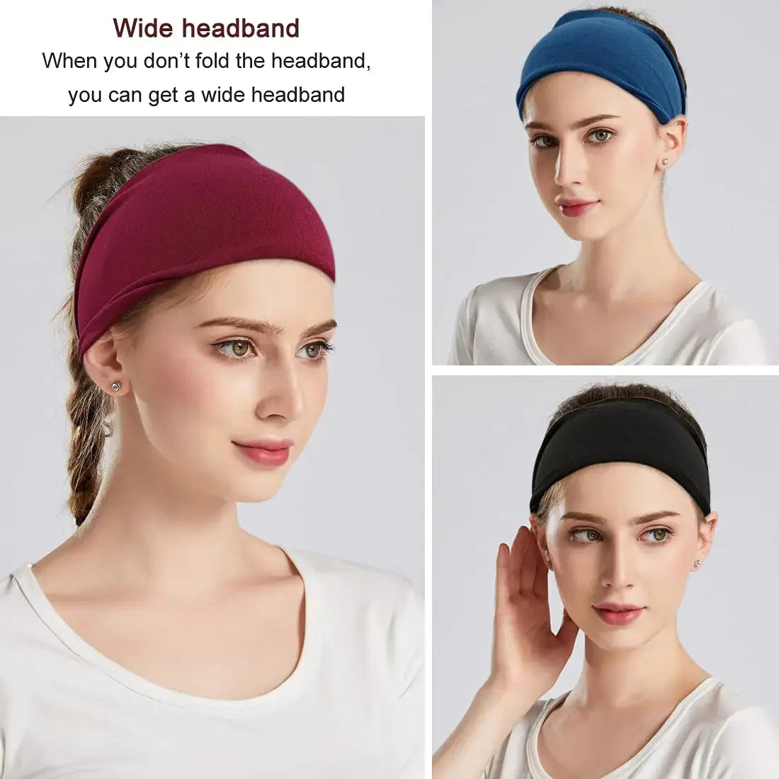 YONUF Fashion Wide Headbands For Women - Yoga Workout Hair Accessories