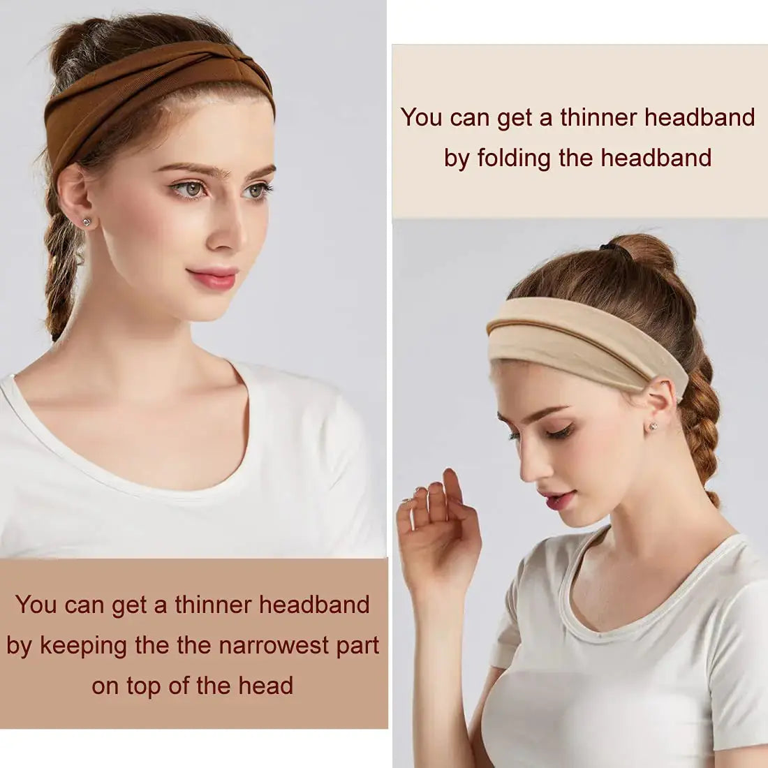 YONUF Fashion Wide Headbands For Women - Yoga Workout Hair Accessories