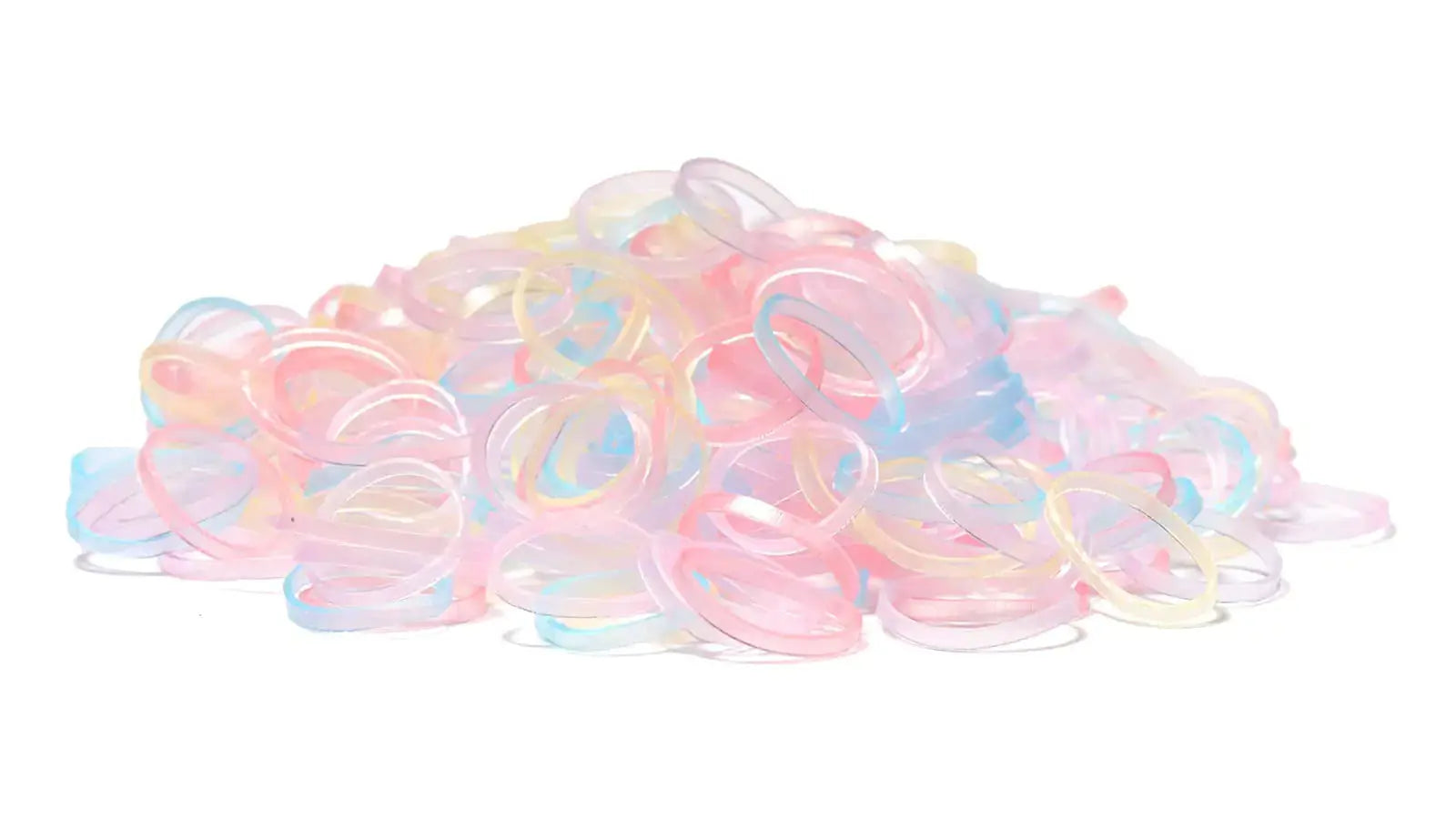 YOUXUAN Mini Hair Elastics for Girls - Multi-Color Transparent Rubber Bands