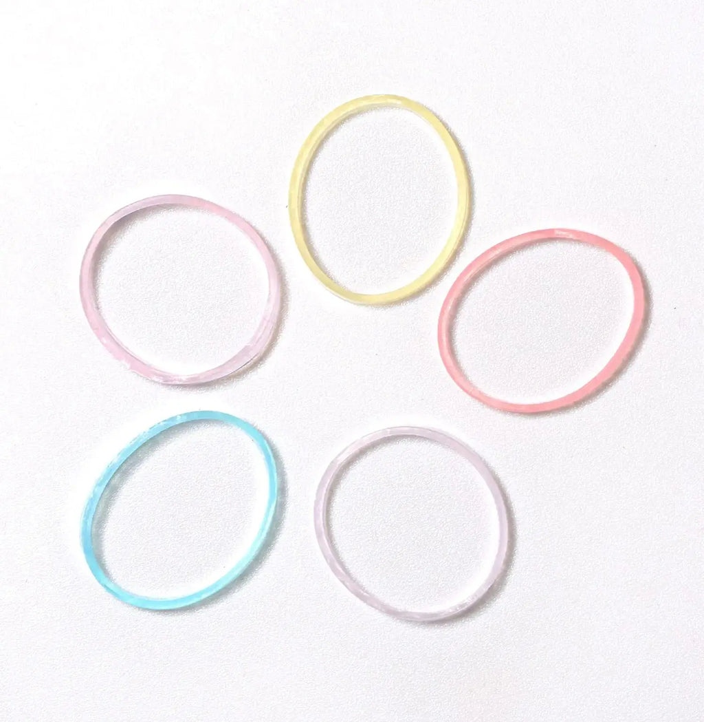 YOUXUAN Mini Hair Elastics for Girls - Multi-Color Transparent Rubber Bands