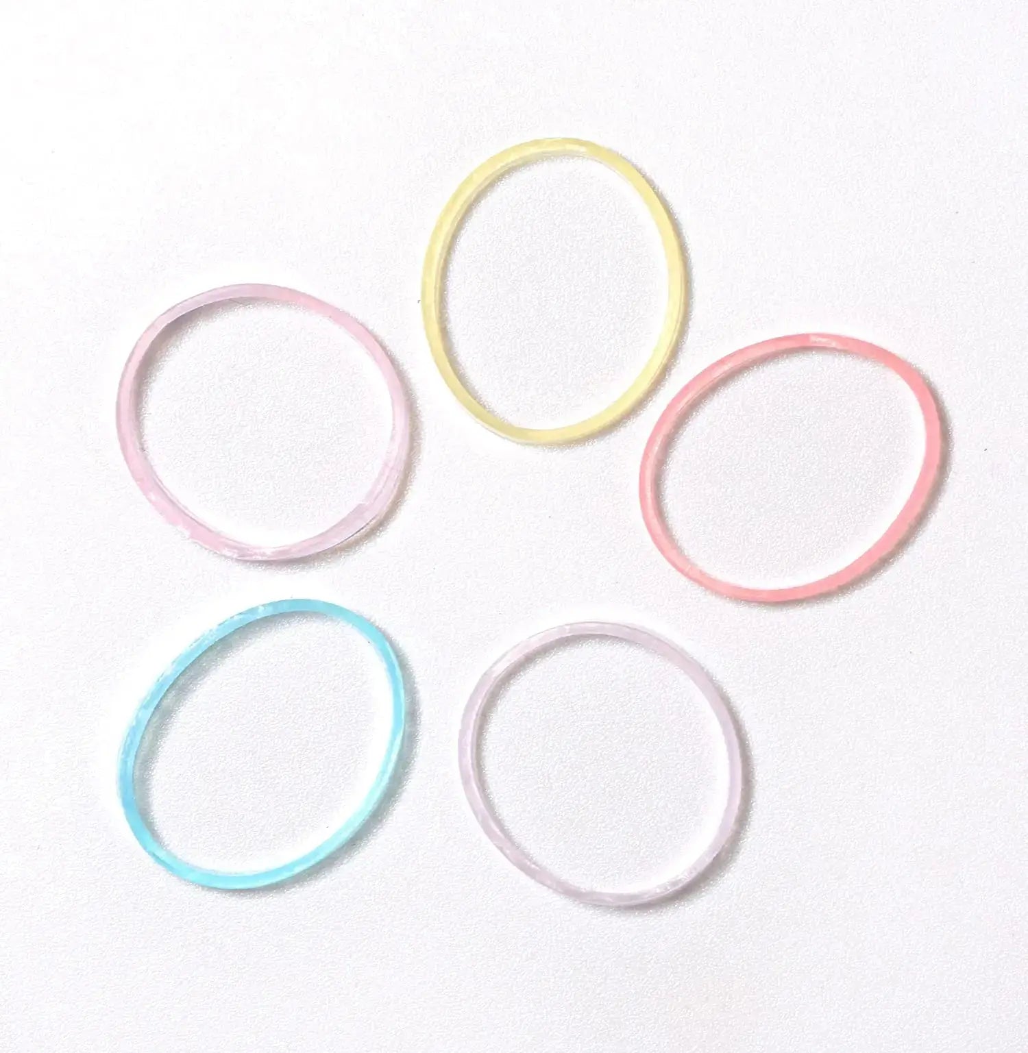 YOUXUAN Mini Hair Elastics for Girls - Multi-Color Transparent Rubber Bands