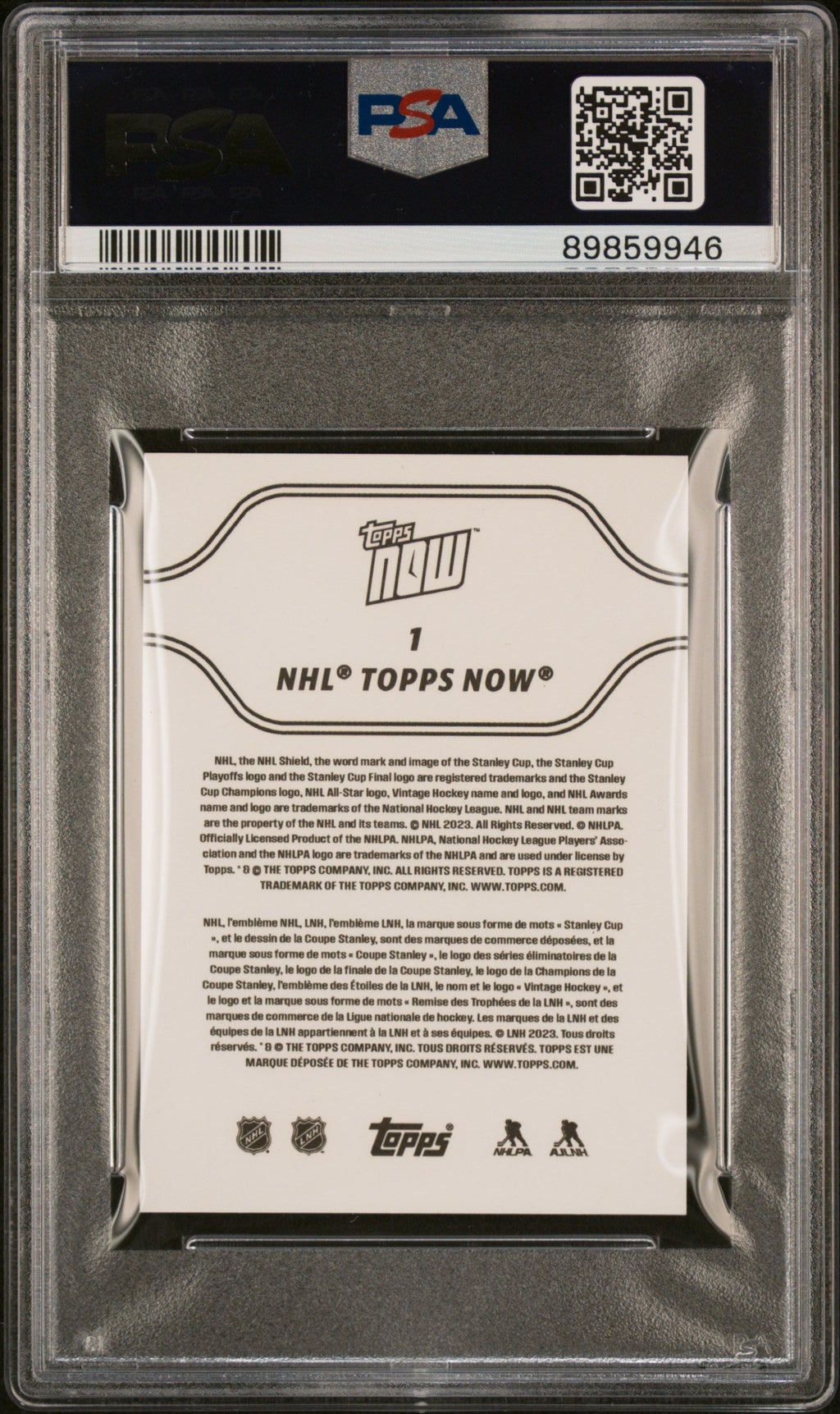 Graded 2023 Topps Now NHL Connor Bedard #1 Stickers Rookie RC Hockey Card PSA 7 Near Mint