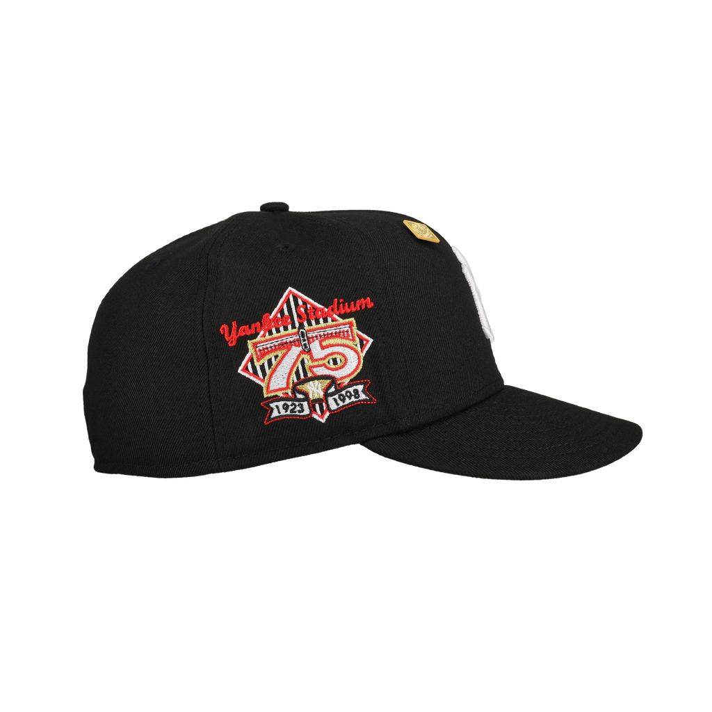 New York Yankees 75th Anniversary Black Metallic 59Fifty Fitted Hat