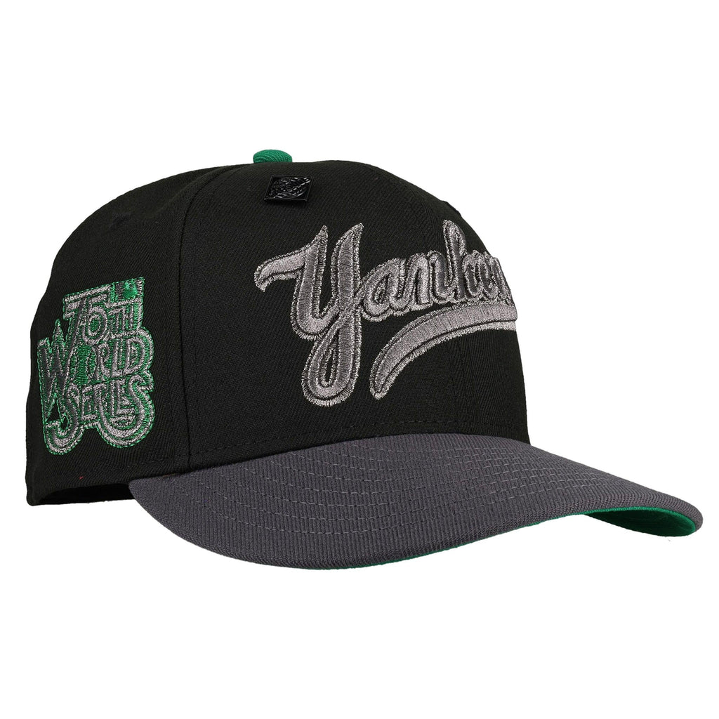 New York Yankees 75th WS Black/Graphite Metallic 59Fifty Fitted Hat