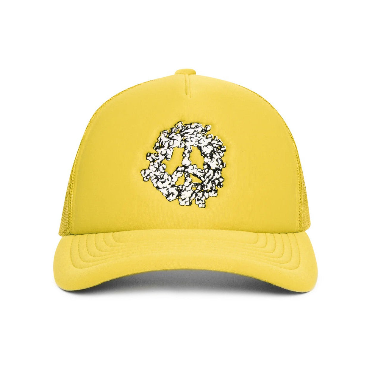 Denim Tears Cotton Peace Wreath Trucker Hat Yellow