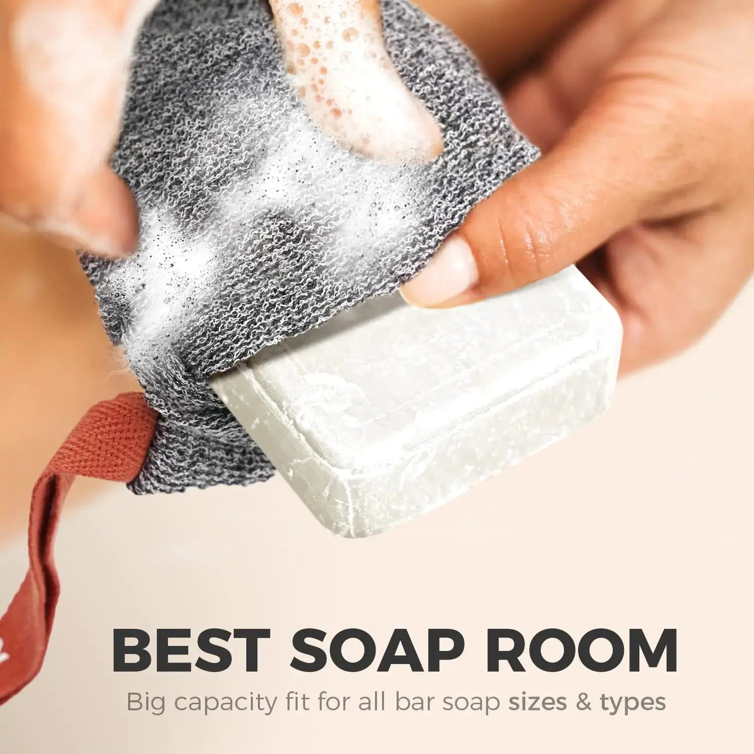 ZOMCHI 2 Pieces Soap Bags - Skin-Friendly Deep Exfoliation