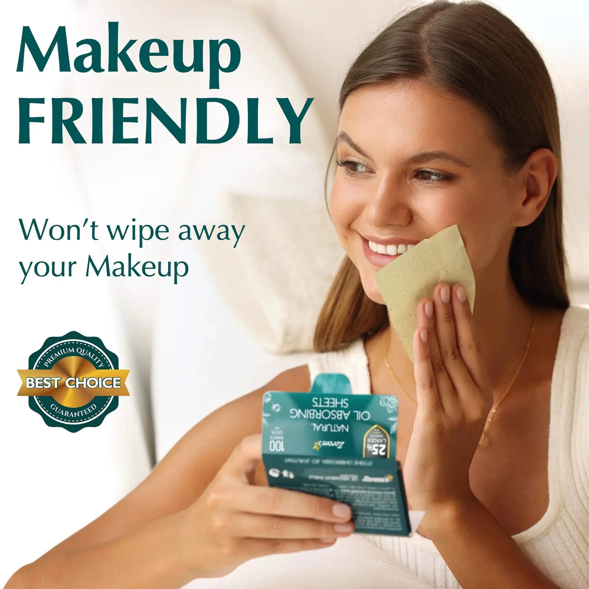 ZOROM'S Natural Green Tea Oil Blotting Sheets for Face | Natural Oil Absorbing Sheets