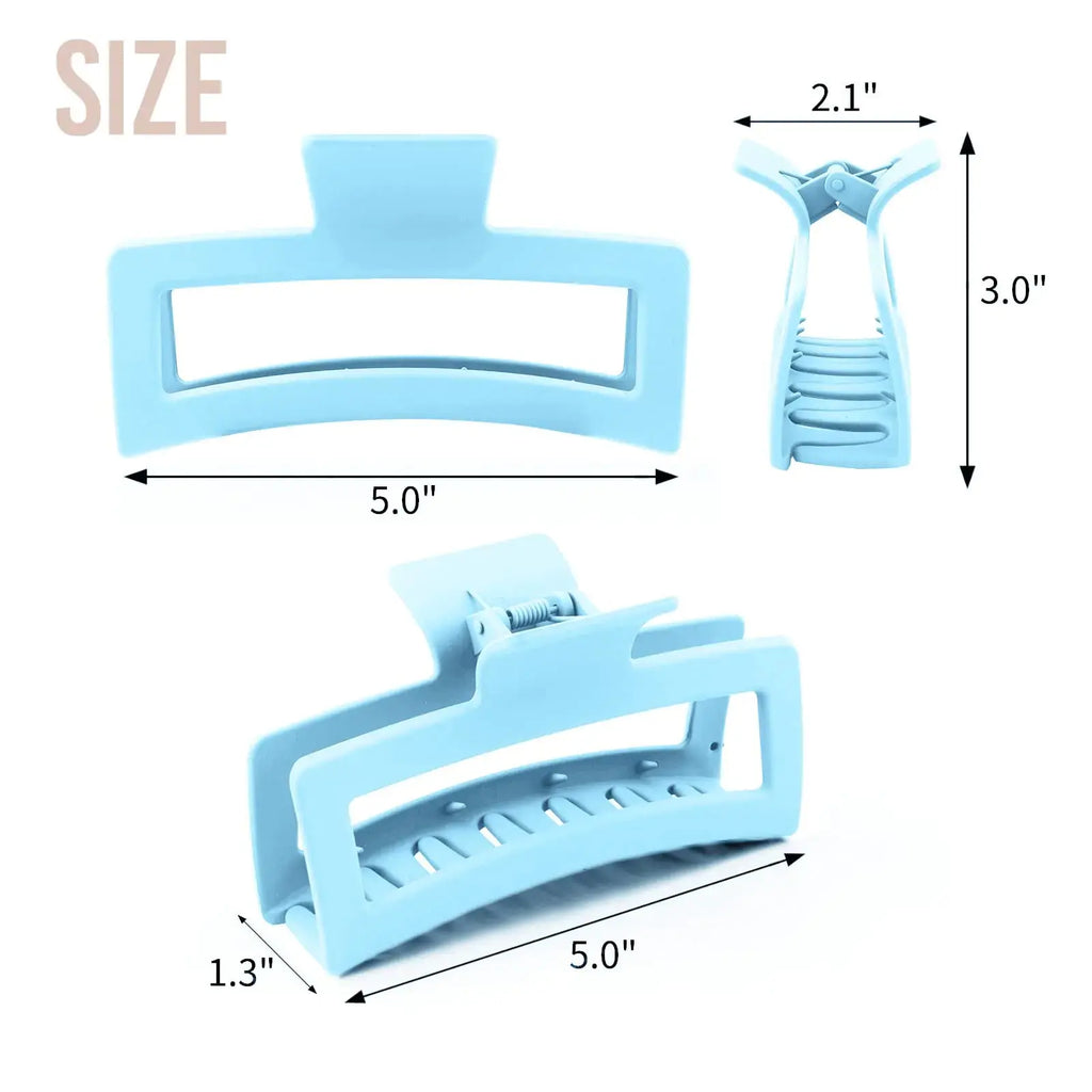 ZYTJ 5 Inche Blue Extra Large Claw Clips for Thick Hair & Long Hair - Strong & Non-slip