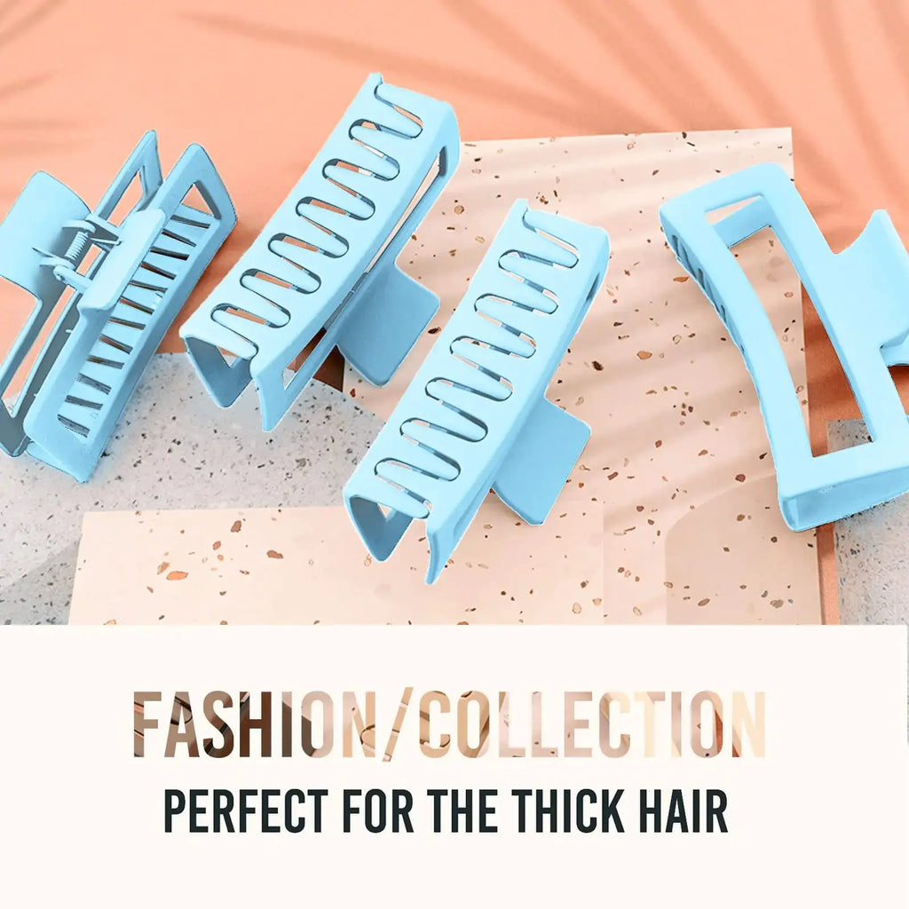 ZYTJ 5 Inche Blue Extra Large Claw Clips for Thick Hair & Long Hair - Strong & Non-slip