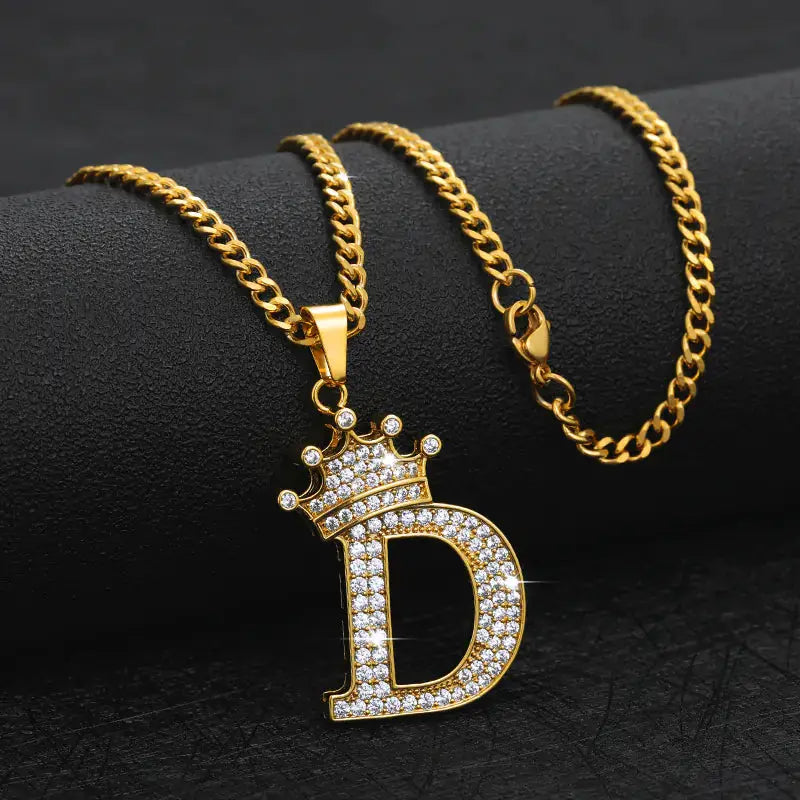 Zircon Alphabet Necklace - Personalized Pendant