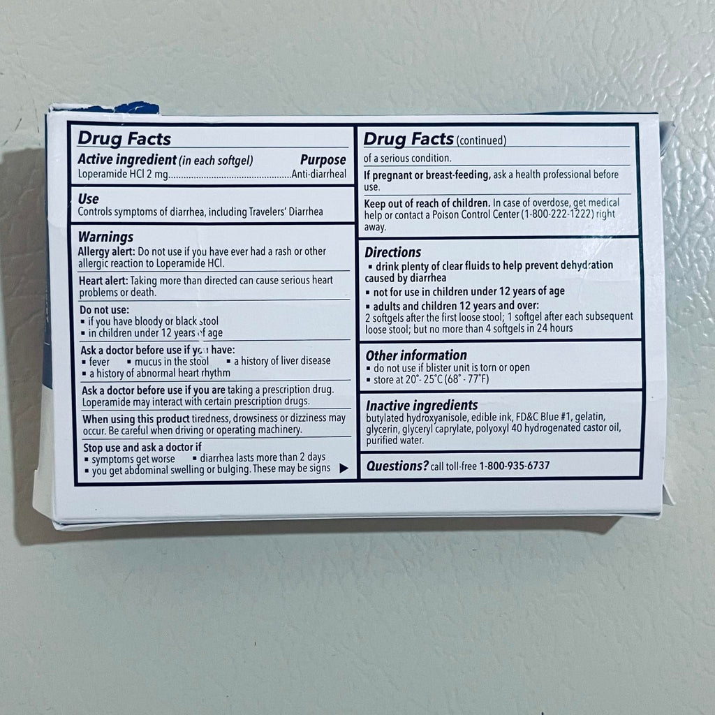 welmate Anti-Diarrheal Softgels, Loperamide HCl 2 mg, 24 Softgels EXP 10/26