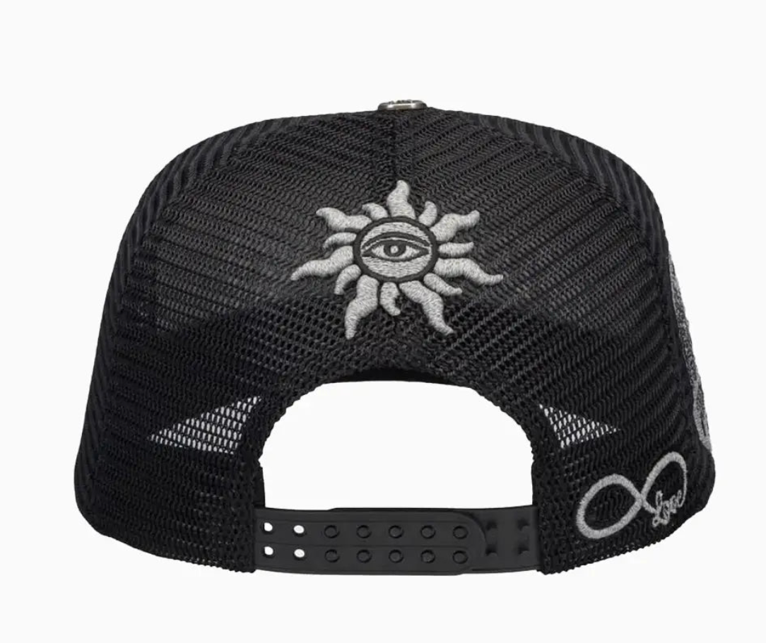 Godspeed Forever Trucker Hat Og (Black/Grey Brim)