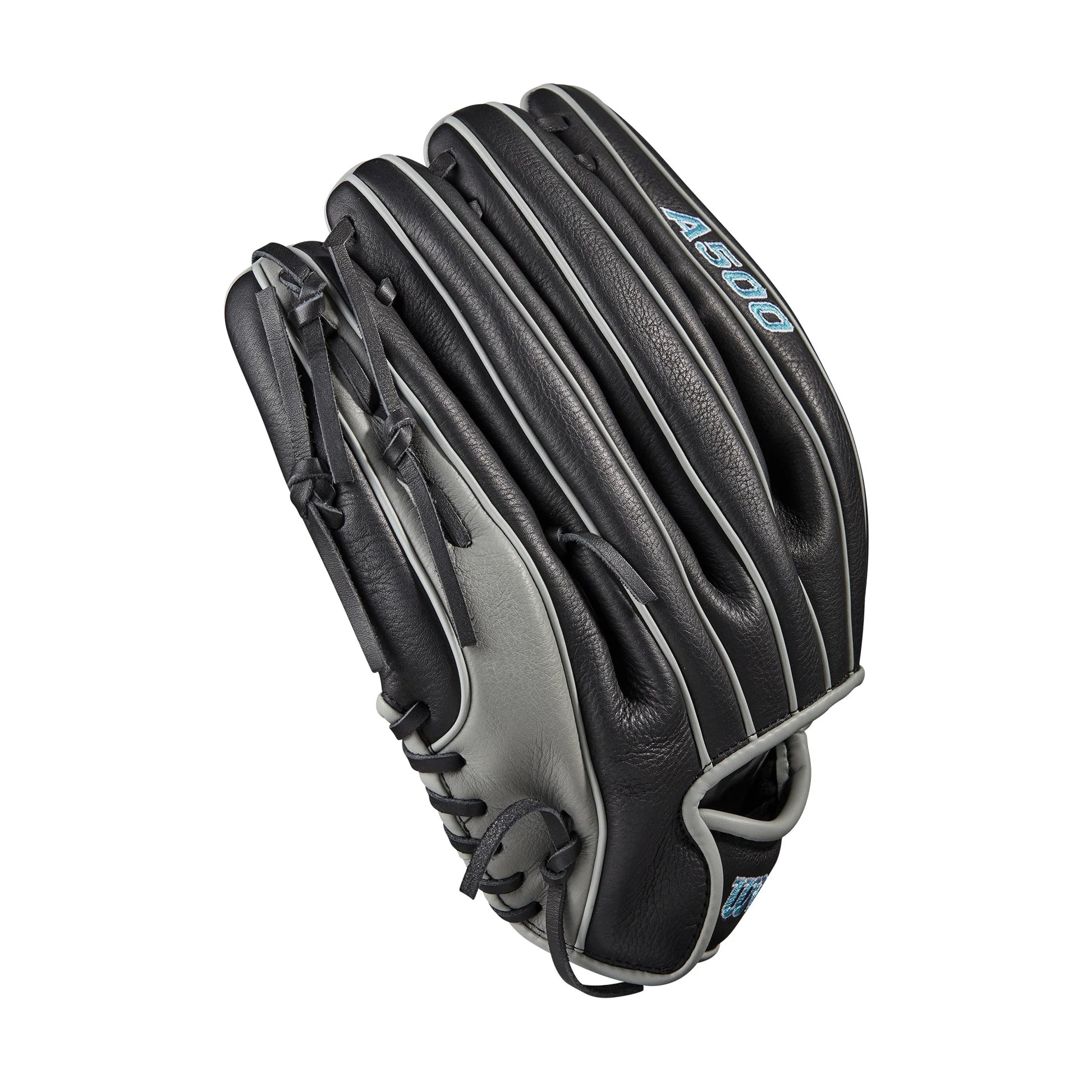 Wilson A500 12.5" Black/Grey/Tropical Blue Right Hand Throw Baseball Glove