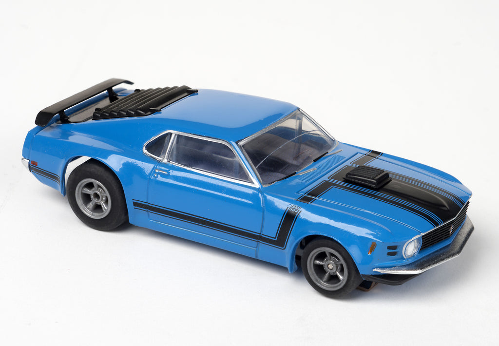 AFX Collector Series Mustang Boss 302 HO Slot Car (Grabber Blue) (LWB) (Mega G+) 22026