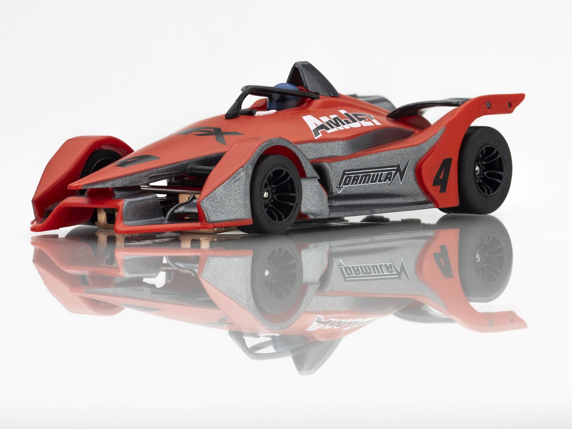 AFX Formula N #4 Red/Gray F1-Style HO Scale Slot Car "“ 22066