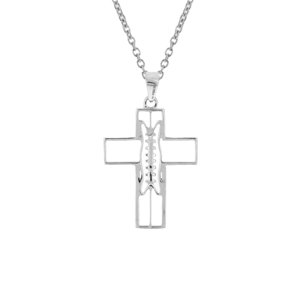 Gridiron Football Cross Necklace (Youth)