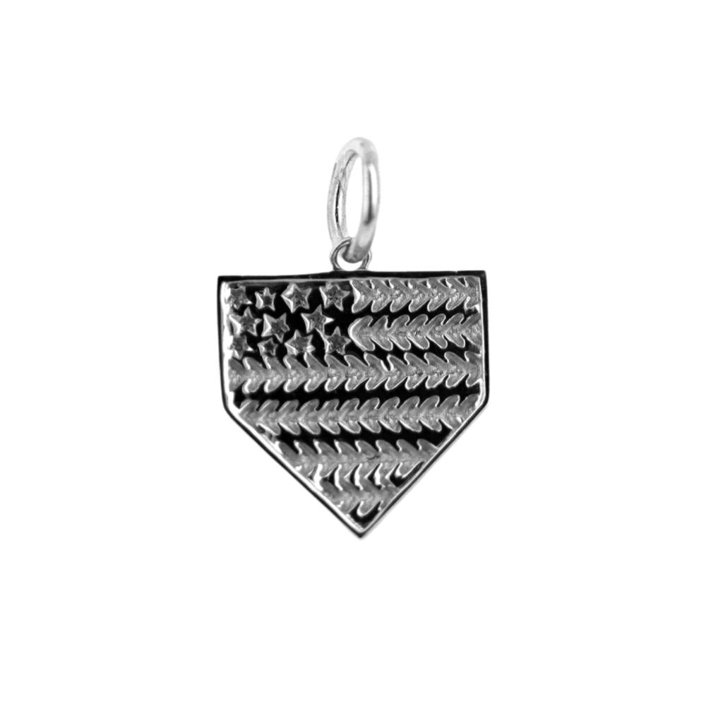 American Flag Home Plate Bracelet Charm