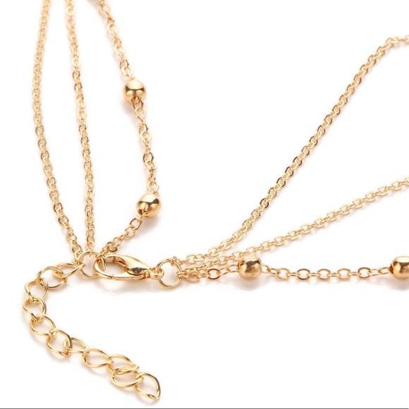 All Seeing Eye Layered Gold Necklace With Pendant Charm