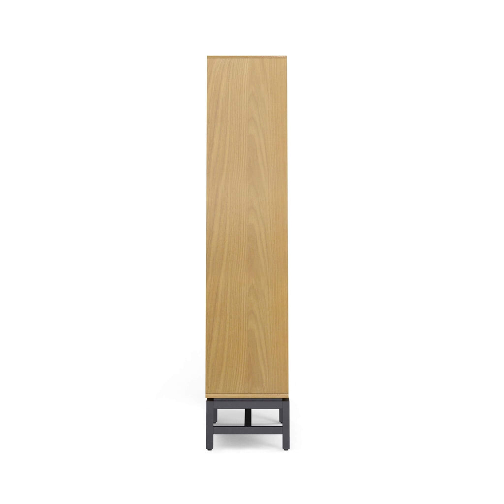 Nuvia Banting Mid-Century Oak Veneer Bookcase With Adjustable Shelves (SAK54087)