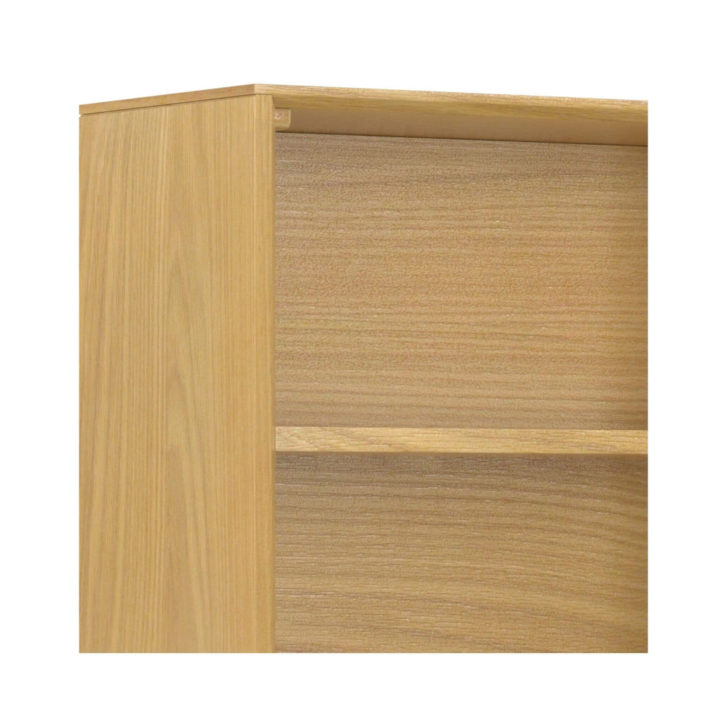Nuvia Banting Mid-Century Oak Veneer Bookcase With Adjustable Shelves (SAK54087)