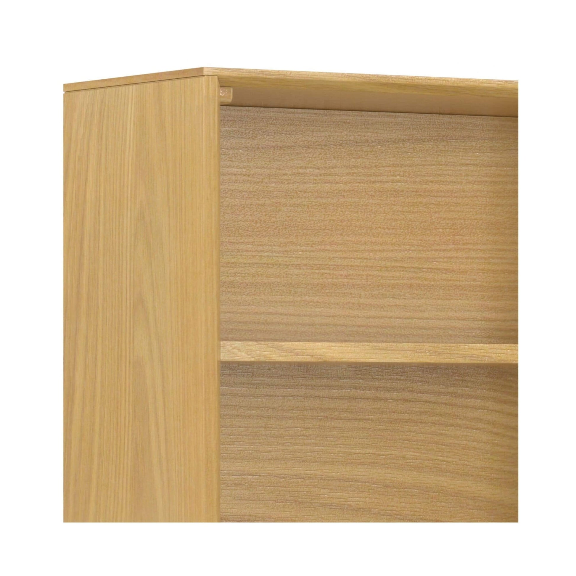 Nuvia Banting Mid-Century Oak Veneer Bookcase With Adjustable Shelves (SAK54087)