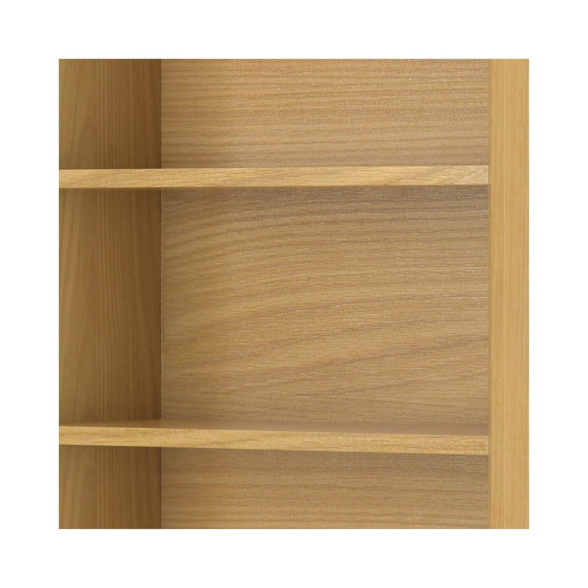 Nuvia Banting Mid-Century Oak Veneer Bookcase With Adjustable Shelves (SAK54087)