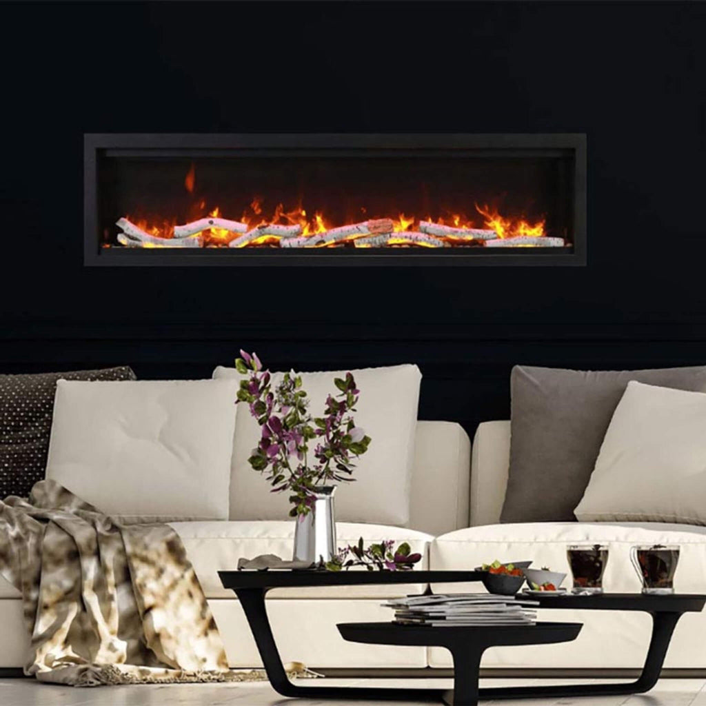 Amantii Symmetry 74-Inch Smart Electric Fireplace With Programmable Timer And Thermostat [SYM-74] (SAK26974)
