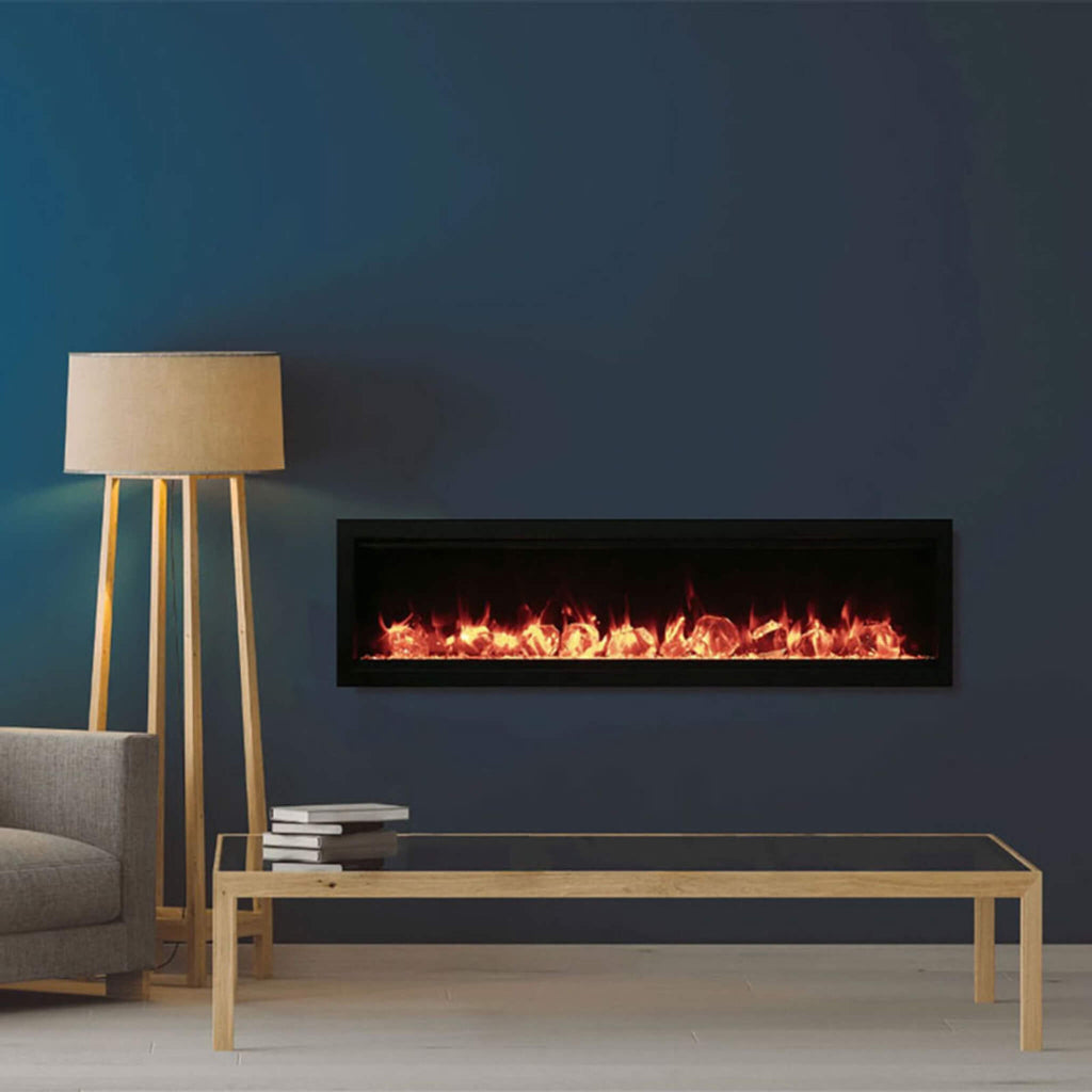 Amantii Symmetry 74-Inch Smart Electric Fireplace With Programmable Timer And Thermostat [SYM-74] (SAK26974)