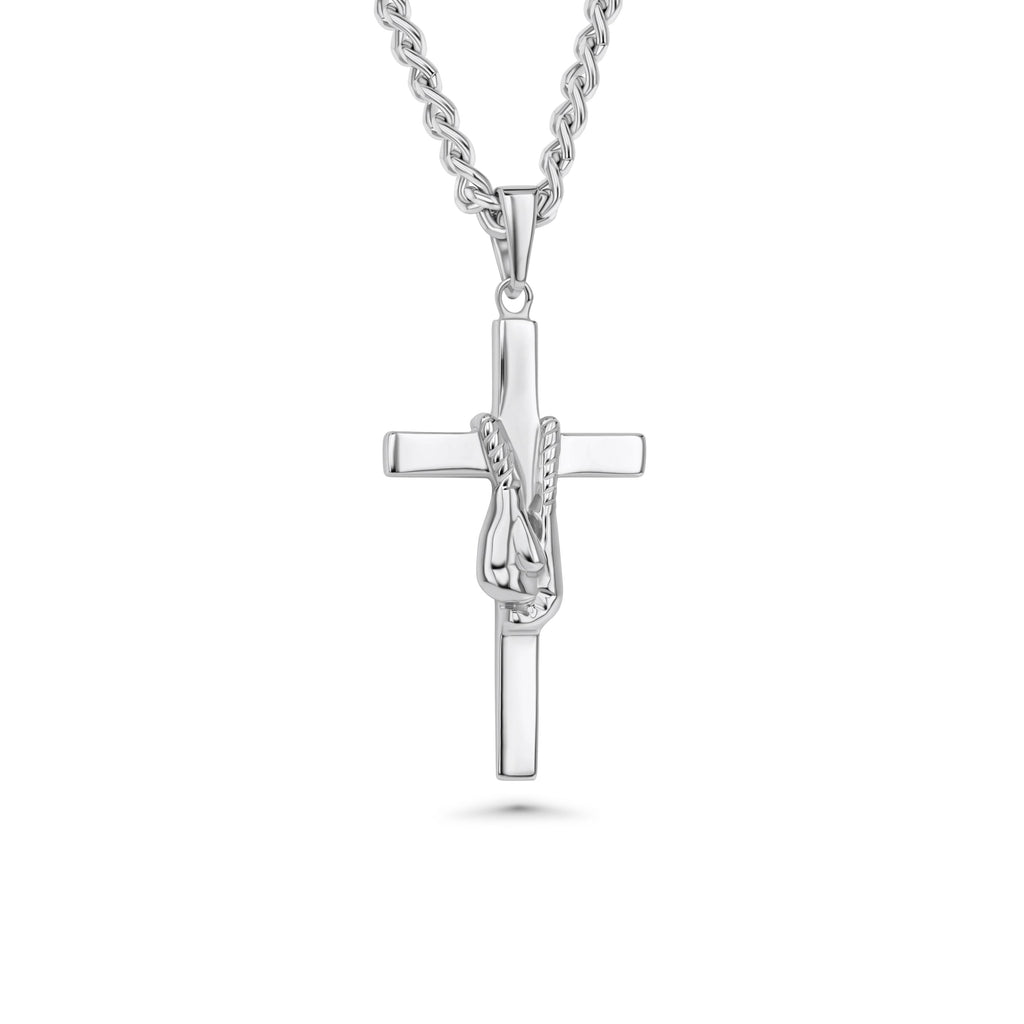 Anchor Punch Boxing Cross Necklace
