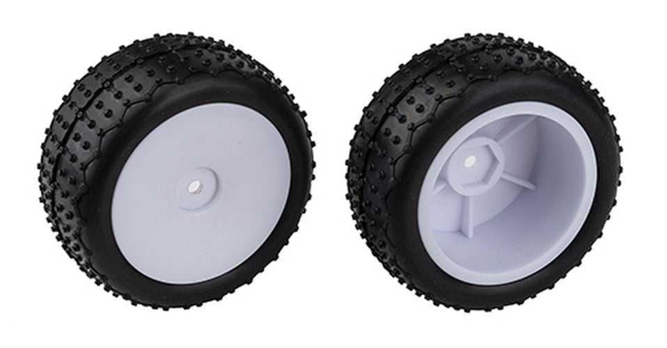 Team Associated Reflex 14B Mini Pin Tires on Wide Wheels White