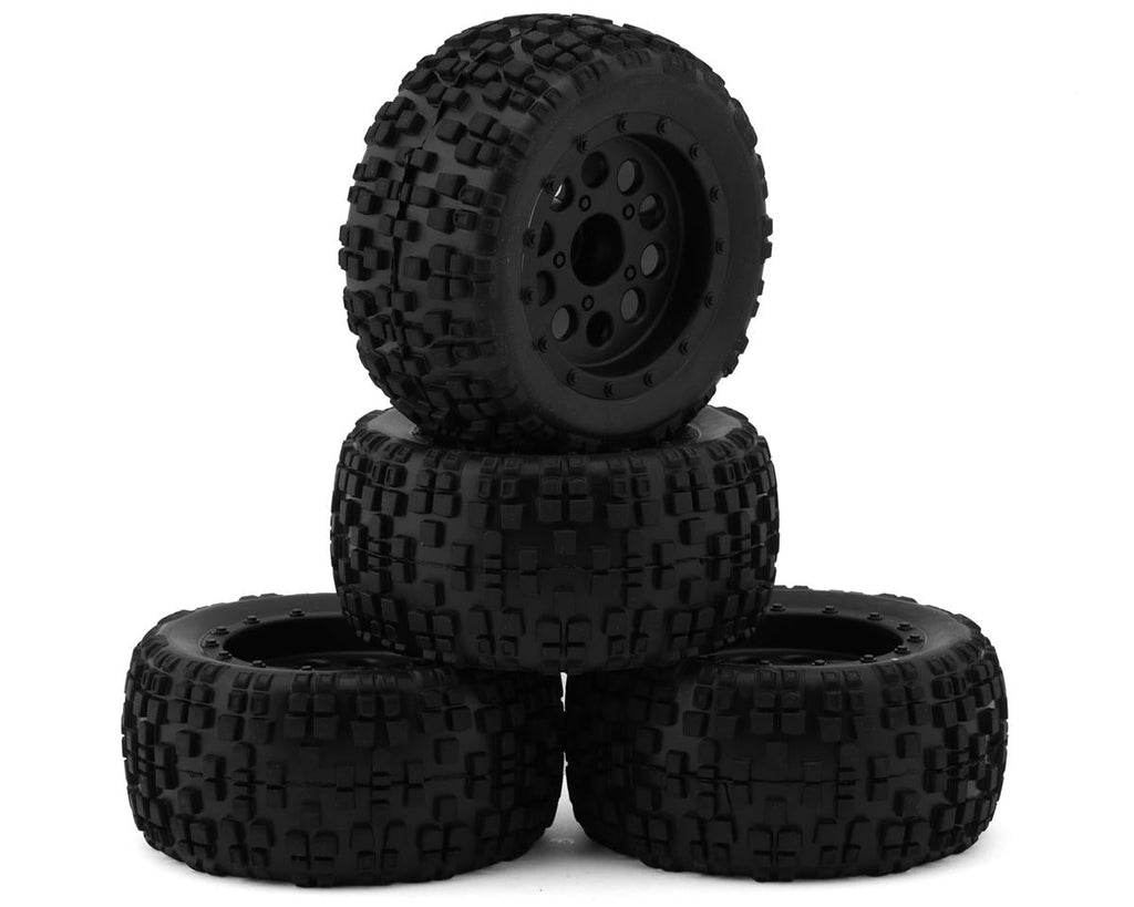 Team Associated Reflex 14MT Monster Truck Pre-Mounted Tires Black Set of 4