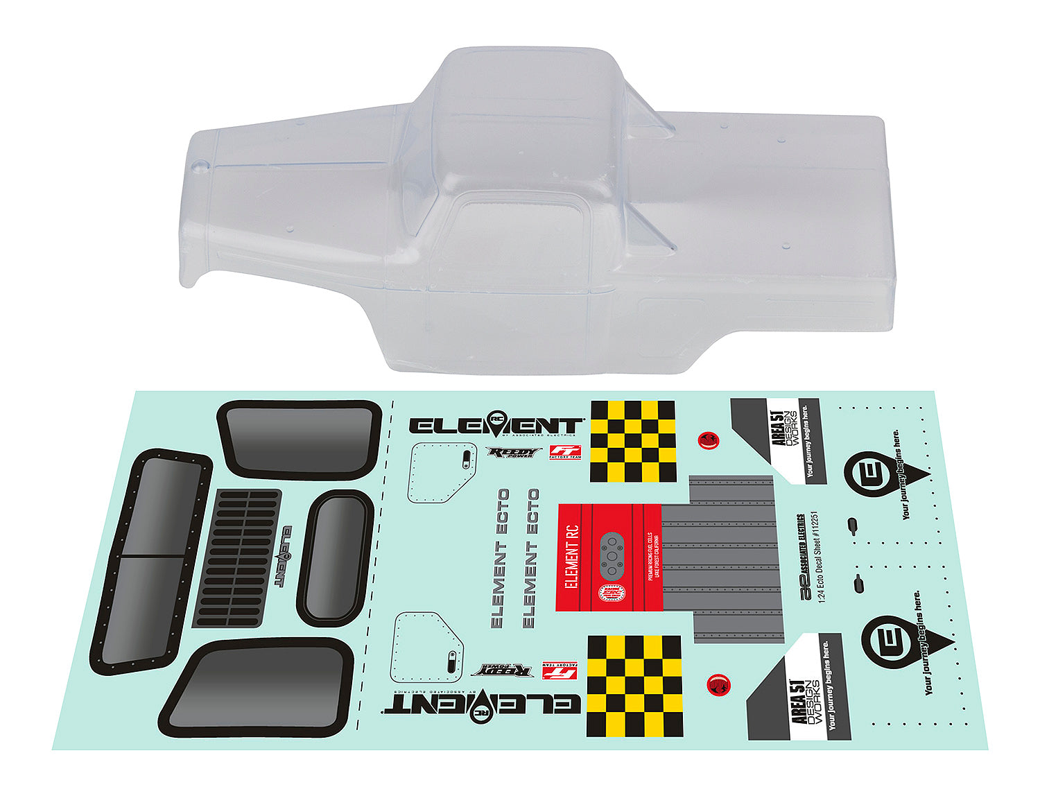 Team Associated Enduro24 Ecto Clear Polycarbonate Body Shell 1/24 Scale