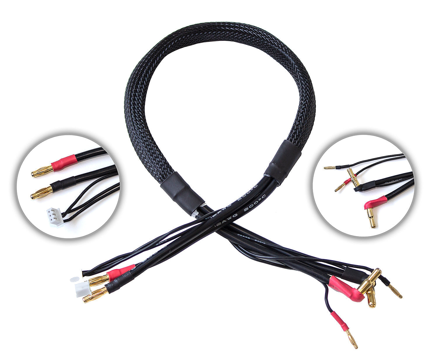 Team Associated Reedy 1-2S Pro Charge Lead 4mm to 5mm Bullet Connectors