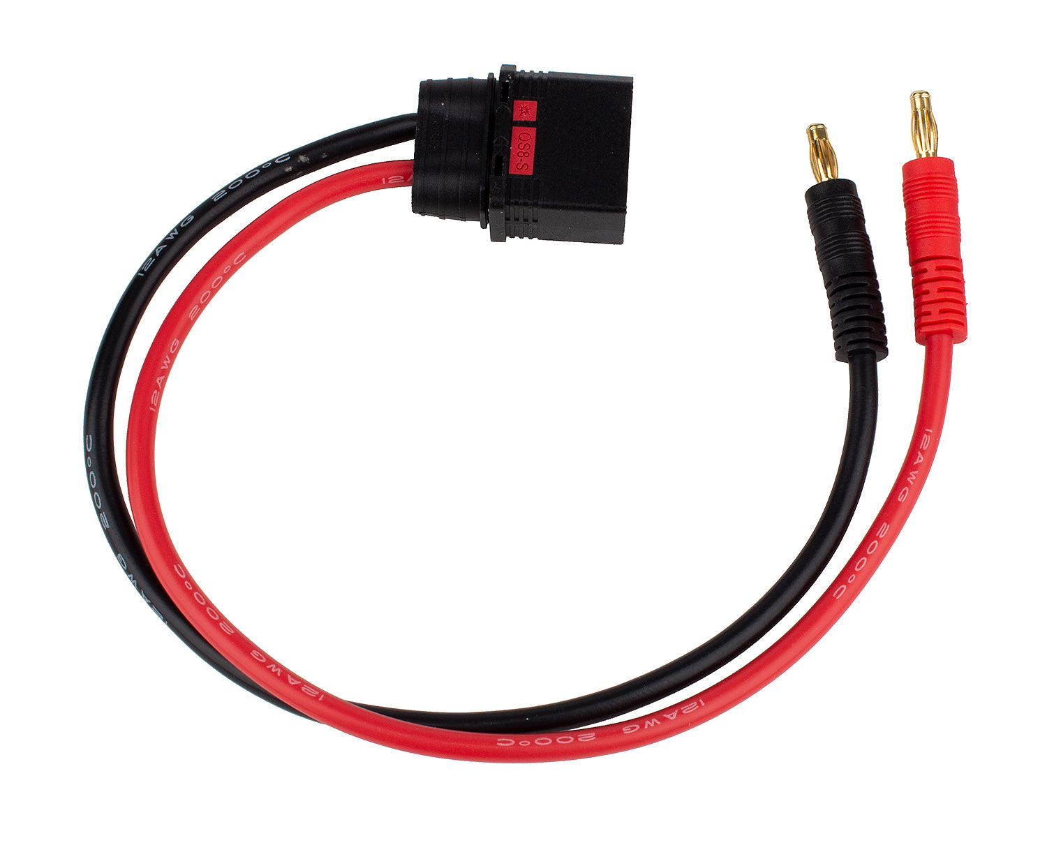Team Associated QS8 350mm Charge Lead 4mm
