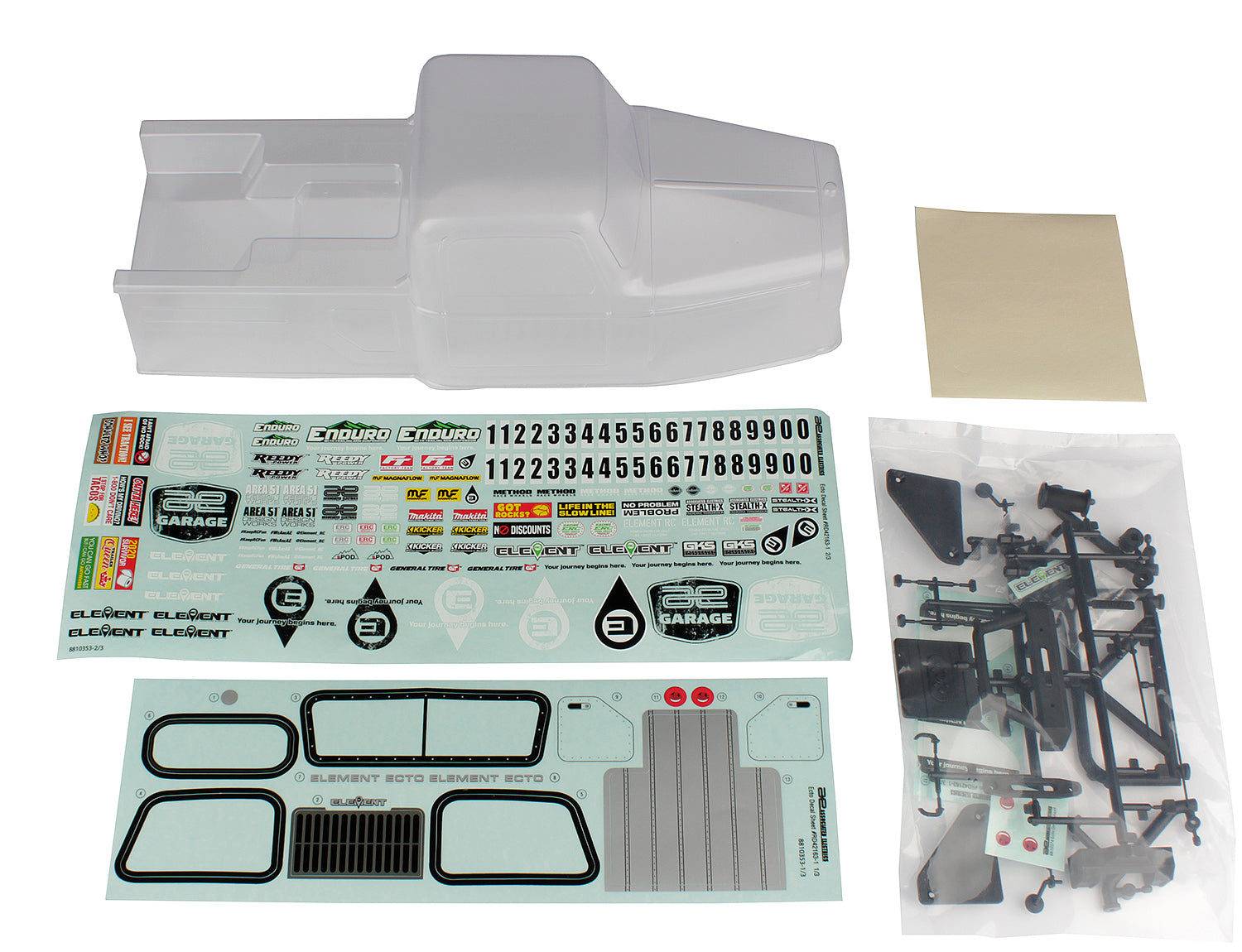 Team Associated Enduro Ecto Clear Body Set for 1/10 Scale Rock Crawlers