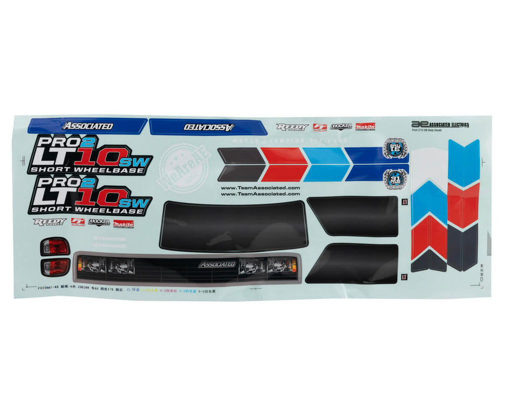 Team Associated Pro2 LT10SW Clear Lexan Truck Body Shell