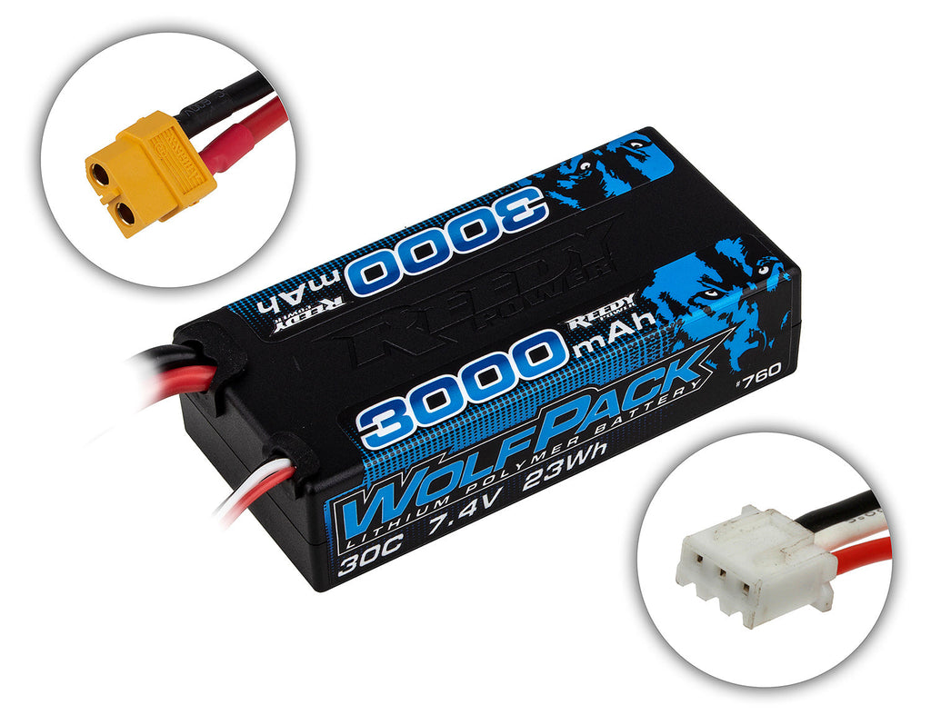 Reedy WolfPack 3S 11.1V 3000mAh 30C Hard Case Shorty LiPo Battery with XT60 Connector