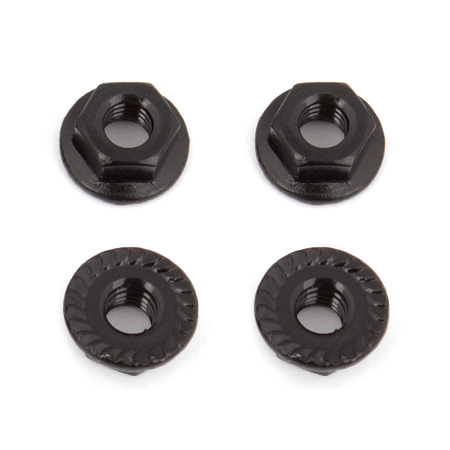 Team Associated M4 Serrated Nuts - Universal RC Wheel Nut Hardware