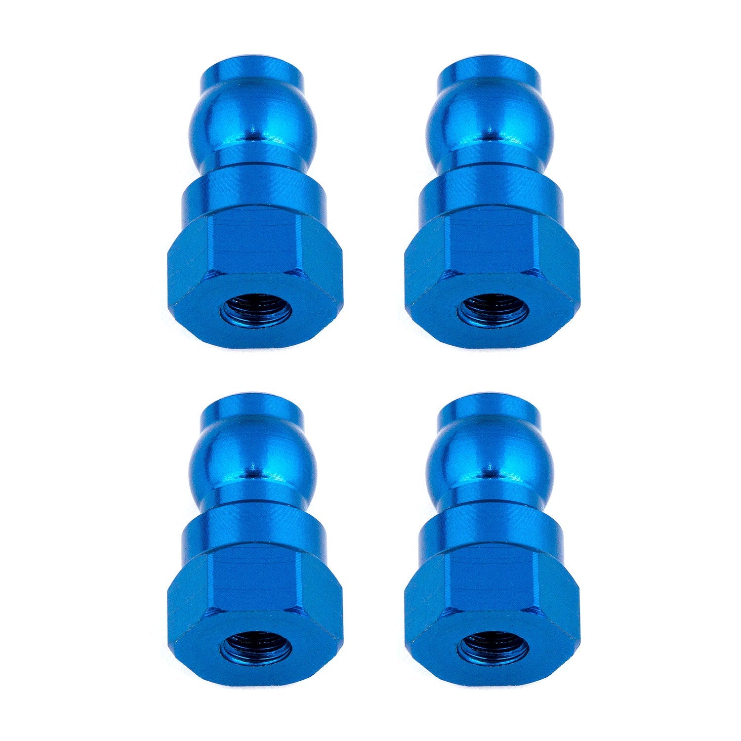 Team Associated 12mm Blue Aluminum Shock Bushings - Factory Team Upgrade