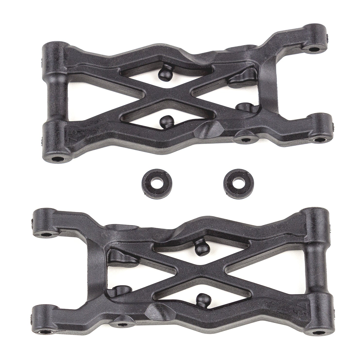Team Associated RC10B6.2 Factory Team Rear Suspension Arms 75mm Carbon Fiber