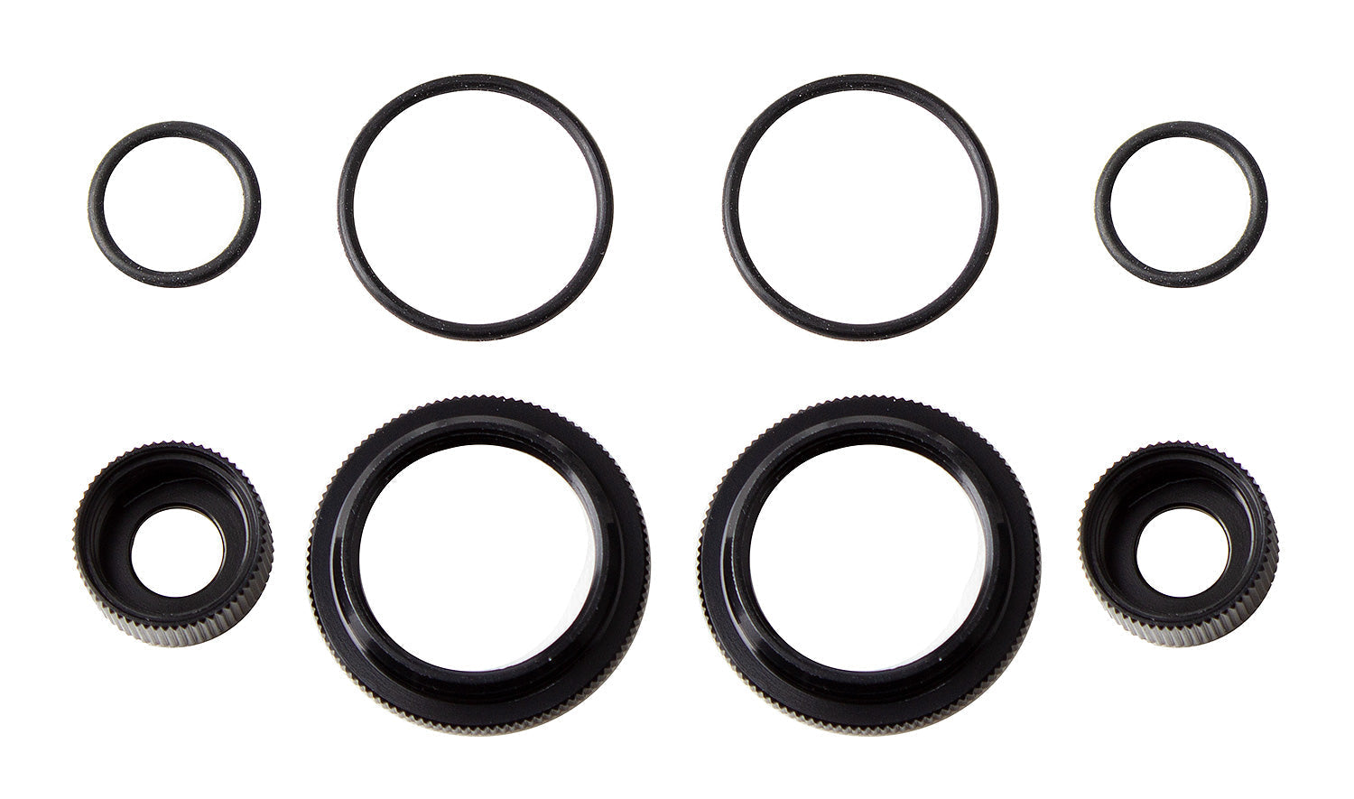 Team Associated 12mm Shock Collar and Seal Retainer Set Black