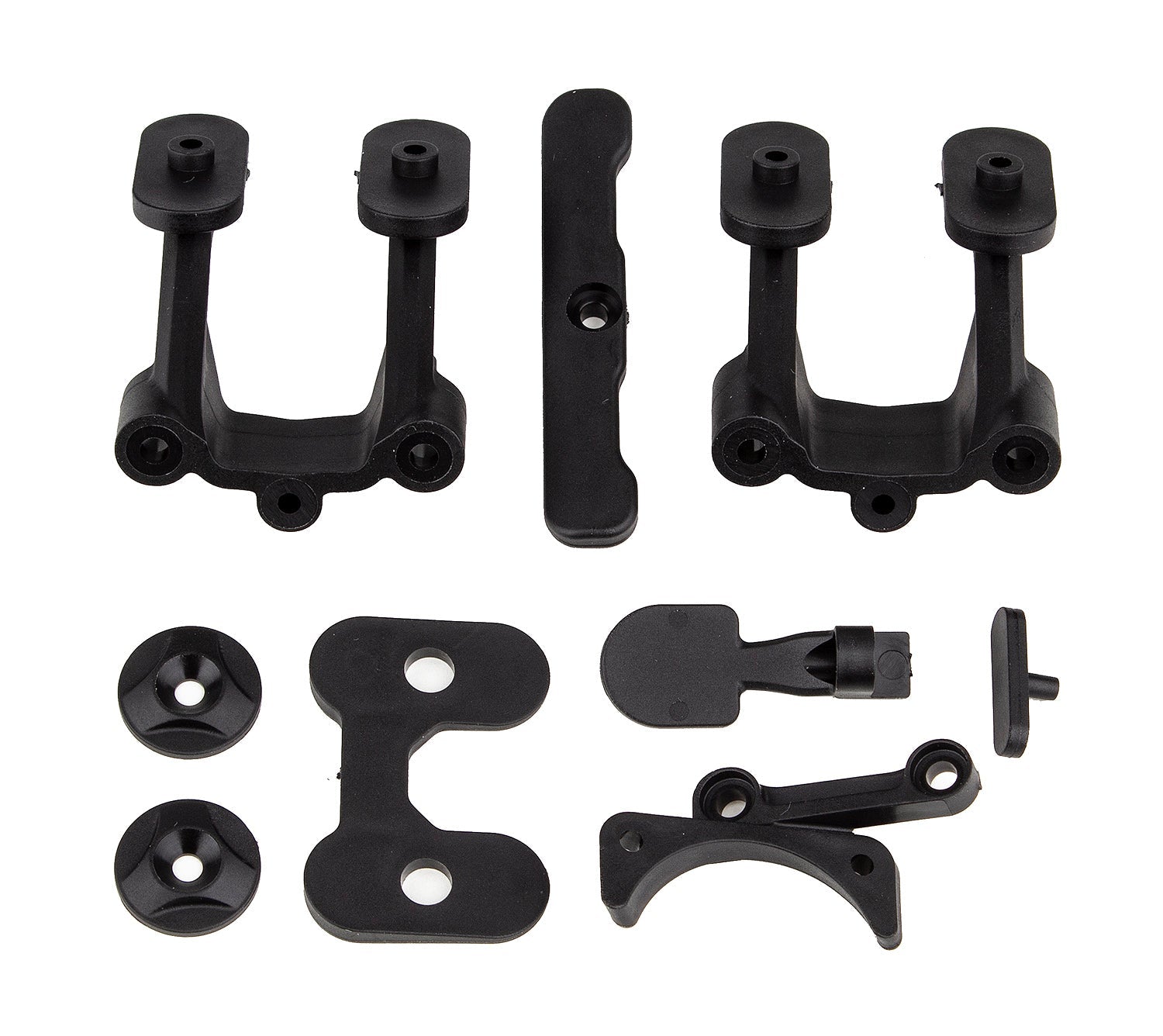 Team Associated RC10B74.2 Rear Body Mount, Wing Mount, Bumper & Fan Mount Set