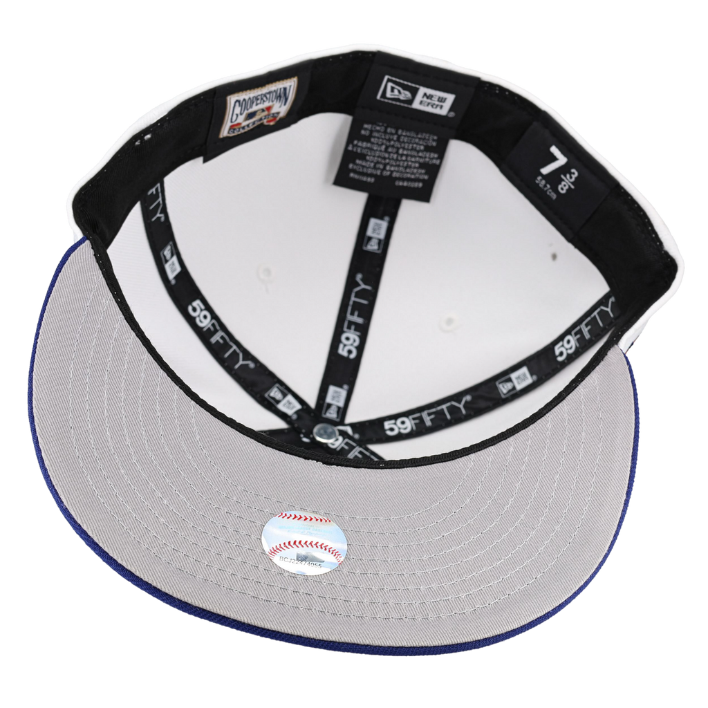 Houston Astros Pure White 25th Silver Anniversary Patch 59Fifty Fitted Hat