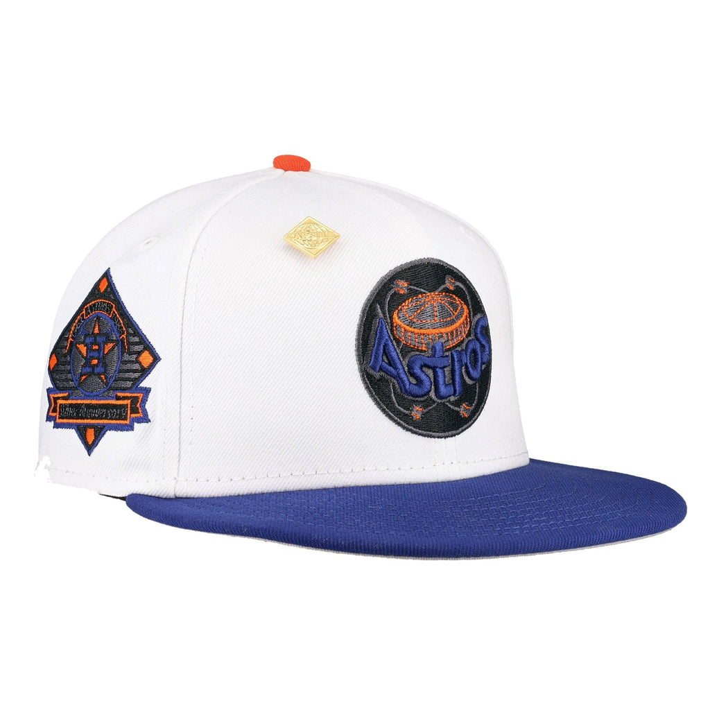 Houston Astros Pure White 25th Silver Anniversary Patch 59Fifty Fitted Hat