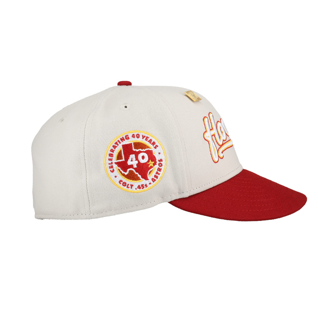 Houston Astros April 4th Collection 40 Years Patch Fitted Hat