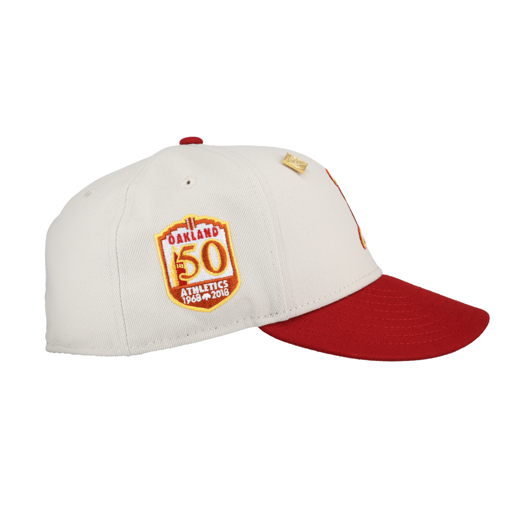 Oakland Athletics April 4th Collection 50th Anniversary Patch Fitted Hat