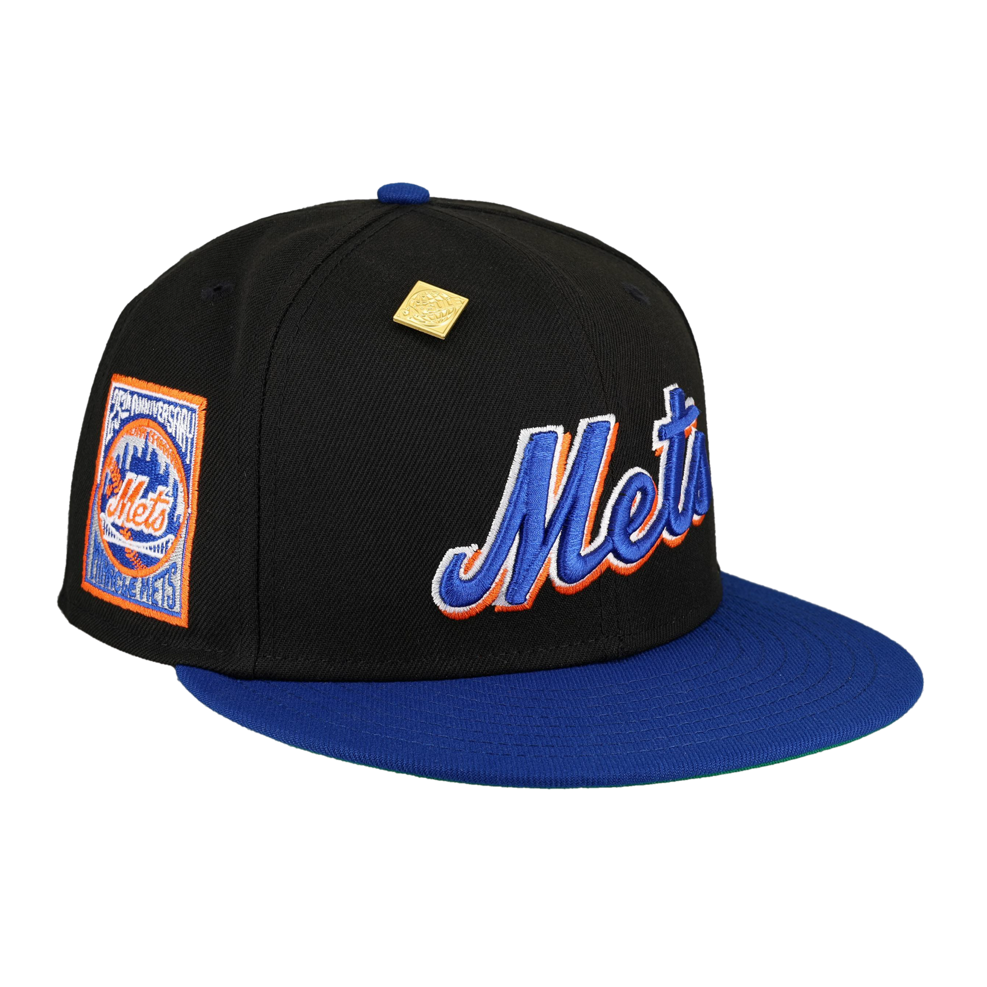 New York Mets 25th Anniversary Side Patch New Era 59Fifty Fitted Hat