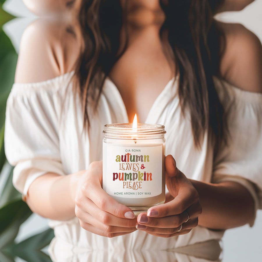 Toasted Pumpkin Spice Candle Soy Wax Autumn Pumpkin Pie Home Fragrance