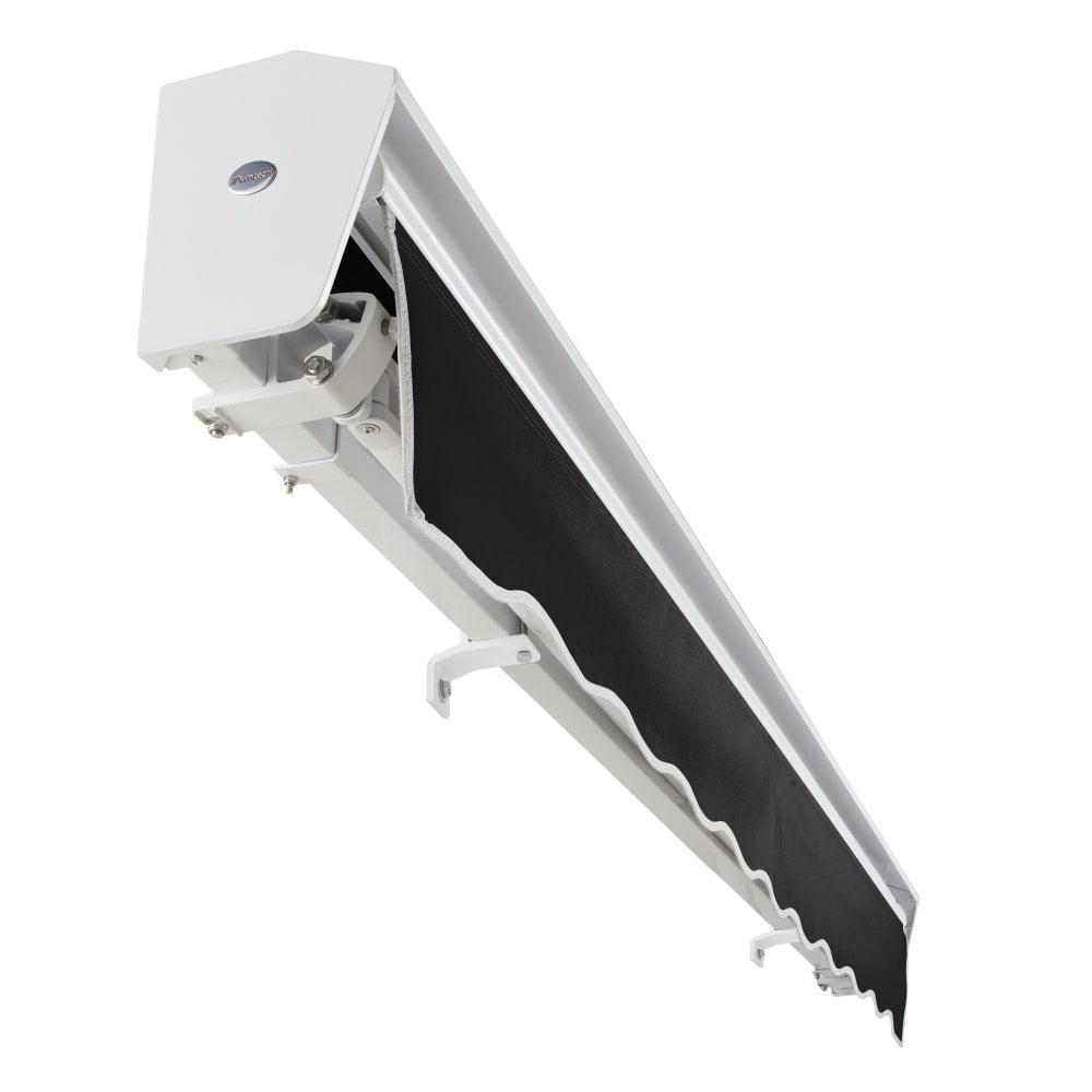 [18X10FT] Awntech Destin Premium Electric Outdoor Motorized Retractable Awning [DTL18/DTR18-SBY] (SAK13056)