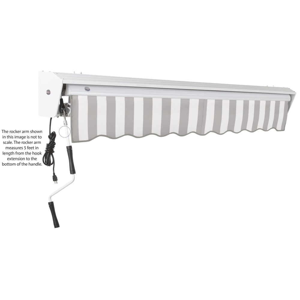 [16X10FT] Awntech Destin Premium Manual Outdoor Retractable Awning [DM16-SBY] (SAK41359)